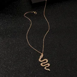 Animal Snake Dangle Women Pendant Necklace Minimalist Style Alloy Trendy Female Birthday Jewelry Bijoux Gift