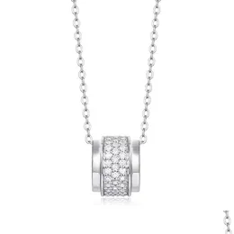 Pendanthalsband trenda 925 Sterling Sier 0,69CT Moissanite -halsband för kvinnor smycken pläterad vitguld diamant droppe Deliv Dhgarden dh1od