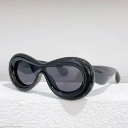 Óculos de Sol Masculino e Feminino 40099 Engraçado Hip Hop Estilo Europeu e Americano Anti-Ultravioleta Óculos com Armação Completa Com Caixa