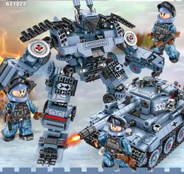 Lepins block Terminator Tank Block Building Transformers Toy Robot Puzzle Assembled Christmas Gift Toys för 6 -årig pojke
