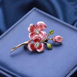 Brooches Retro Colors Plum Pin Alloy Collar Flower Brooch Woman Mother Day Gift