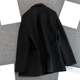 Damskie garnitury szykowna kurtka mokrej solidne kolorowe biuro biuro Blazer Blazer Buttons Placket Lose Business Płaszcz