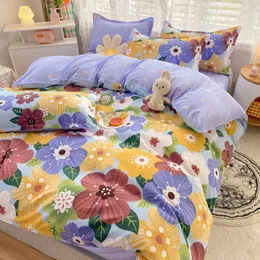 Bedding sets Home Textile Flowers Duvet Cover Pillow Case Bed Sheet AB Side Quilt Boy Kid Teen Girl Linens Set King Queen 221129