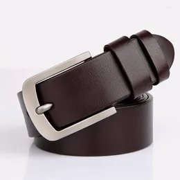 Belts Designer High Quality Cowskin Real Leather Pin Buckle Men Belt Sobretudo Feminin Masculina Espo Big Size 140150