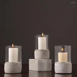 Titulares de velas natal nórdico moderno cristal votivo centerpieces holstick vidro titular kerzenhalter 50xxx072