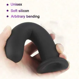 SS22 Toy Massager Sex Sugkopp 3 storlekar Liten Medium Large Svart Mjuk Penis för Kvinnor Män Anal Dildo Gay Butt Sexprodukter