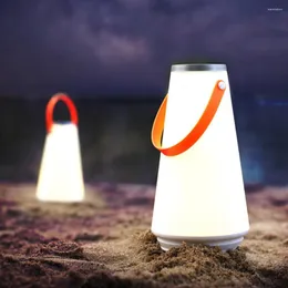 Taşınabilir fenerler LED dokunmatik sensör ışığı USB şarj masası lambası çadır, açık kamp aydınlatma ev dekor gece