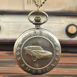 Pocket Watches 9018Necklace Chain Gift For Men's Children Vintage Watch Cartoon Car Antique Truck Pendant Quartz