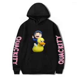 Men's Hoodies Quackity Fashion Prints Women Men Long Sleeve Hooded Sweatshirts Casual Streetwear Clothes