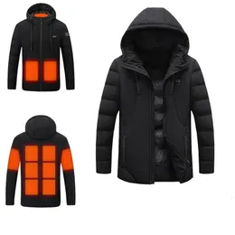 Mens Down Parkas Heated Jacket Coat USB Electric Unisex 12 Areas Men Women s Outdoor Vest Winter Thermal Clothing 221129