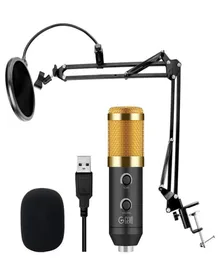 USB -Kondensator -Aufnahmemikrofon f￼r Computer -Laptop -Mac oder Windows MIC f￼r PC Studio mit POP -Filter von BM8001432807 aktualisiert