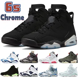 WITH BOX Chrome jumpman 6 6s retro mens basketball shoes university blue midnight navy Washed Denim DMP cactus Bordeaux White Barely Rose electric green men women sne