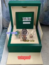 Luxury V7 Original Box zegarek GMT II piwo korzeniowe Ceramiczne 18K RG stalowe/papiery 126711Chnr Ruch Automatyczne męskie zegarki męskie