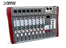 Mezclador de audio profesional de 8 canales DJ DIGITY KARAOKE MP3 Music Sound USB Equipo USB Consola de mezcla 48V Amplificador de potencia Phantom3428590
