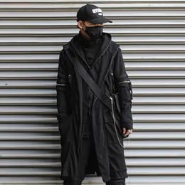 Jackets Men Jackets Unisex Wizard Cape Cloak Fake Two Jacket Windbreaker Gothic Punk Streetwear Long Jacket Coats Men's Clothes Função Hoody 221130