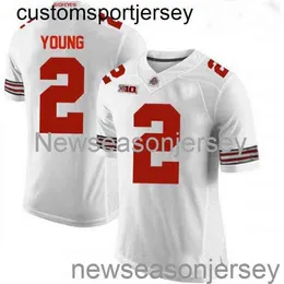 Costurado Ohio State Buckeyes # 2 Chase Young Jersey Branco NCAA 20/21 Personalizado qualquer nome número XS-5XL 6XL