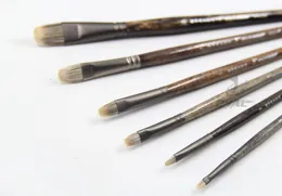 Painting Pens 6pcsset Ferret badger hair Quality northeast birch rod gouache king paintbrush oil paint brush artist Professional Art Supplies 221130