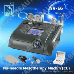 6 في 1 الماس الجلد الماس الدقيق microdermargarse الساخنة البارد مطرقة الجلد الفقرة Bio Lift No-Eedle Mesotherapy Machine NV E6