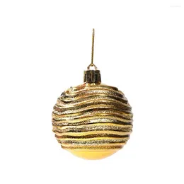 Christmas Decorations Hanging Balls 6Pcs Champagne Plastic Gifts Ornaments 6cm Non-toxic Tree Pendants Decoration