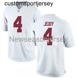 Stitched 2020 Alabama Crimson Tide #4 Jerry Jeudy Jersey White NCAA Custom Eventuellt namn nummer XS-5XL 6XL