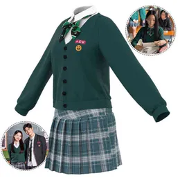 Kostium motywu 2022 Wszyscy jesteśmy martwymi kostiumami cosplayu JK School Mundliform Cosplay Sweter para stroju rola dla kobiet impreza j220713