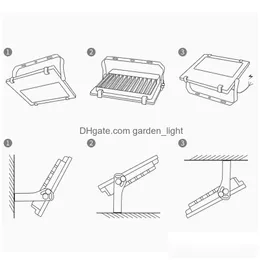 Floodlights Led Floodlight Spotlight 10W 20W 30W 50W 100W 200W 300W 100240V Outdoor Lighting Wall Light Drop Delivery Lights Dhik7