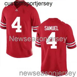 Zszyte 4 Curtis Samuel Ohio State Buckeyes Red NCAA Football Jersey Custom Dowolne Numer XS-5xl 6xl