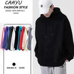 Herrtröjor tröjor caayu mens och vinnar solida färgglada tröja japanska streetwear harajuku svart hip hop casual överdimensionerad 221130
