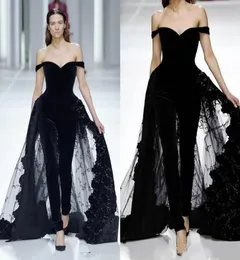 2020 Kadın Moda Gece Elbise Tulumları Omuz Supverts Tulle Dantel Elbise Balo Elbiseleri Özel Durumlar Cüppeler De9545538