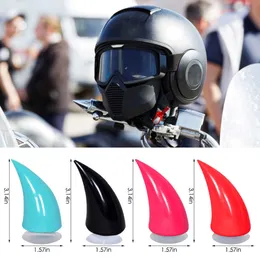 2pcs araba motosiklet kask şeytan boynuz sevimli kedi kulaklar dekorasyon motokros tam yüz yol kask dekorasyon araba aksesuarları