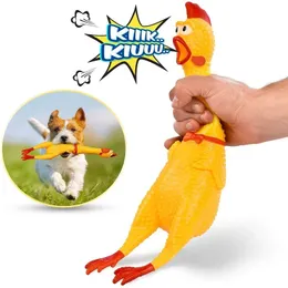 Decompression Toy Screaming Chicken Squeeze Sound Pets Dog s Product Shrilling Tool Squeak Vent Funny Cute Cartoon 221129