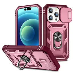 For Phone Cases iPhone 14 13 12 11 Pro X Max 8 Plus with Camera 360 Degree Rotation Stand Sturdy Shockproof Phone Case