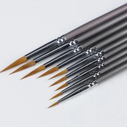 Målning pennor 3st animaliska hårfärgborstar Set Hook Line Acrylic för oljevikulor Gouache Tool 221130