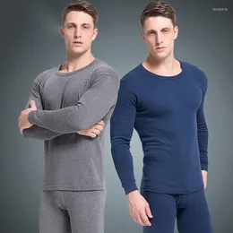 Men's Sleepwear Mens Pajama Sets Thermal Underwear 2 Piece Women Cotton Undershirts Couples Pijamas Nightwear Loungewear Pyjamas 2XL