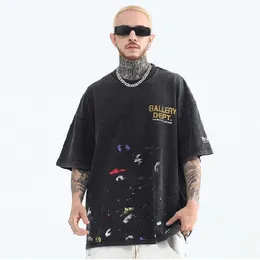 Herren T-Shirts Männer Mode Karten Hyun Chae Gradual Change Print Kurzarm T-Shirt 2022 Sommer Neue Wäsche Abgenutzt Geräumiges T-Shirt Tees T221130