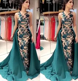 Desginer Jewel Neckline Mermaid with Oveskirts Prom Dresses High End Quality Party Dress Sleeveless In s1337965
