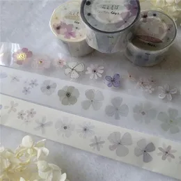 Hediye Sargısı Hazır Stok Vintage Peri Ball Çiçek Rulosu 15 Parlak Washi Pet Bant Kart Yapma Diy Scrapbooking Plan Çıkartma