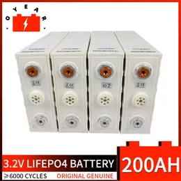 Pacote de células de fosfato de ferro de lítio recarregável 3,2V 200AH LIFEPO4 BATERIA PARA DIY 12V 24V 48V SISTEMA DE ENERGIA DE ENERGIA SOLAR EV