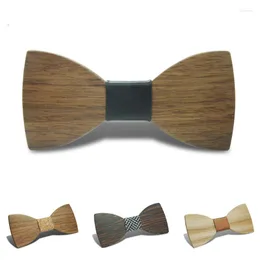 Bow Ties Fashion Original Wood Elegant Gentleman Gentleman Groom Handmade Butterfly Party Wooden Tied Tean Freeen