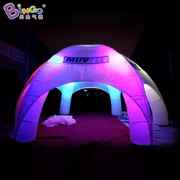 Personalized 8x8x4 Meters 6 legs Inflatable spider tent / LED lights dome air-blown party tent toys sports