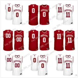 A nova faculdade branca Hoosiers Basketball usa Red Custom Indiana Personalizada costura qualquer nome em qualquer número 4 Victor Oladipo 11 Thomas NCAA COL
