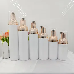 Bottiglie di stoccaggio 10pcs bottiglia in schiuma in plastica con colore a colori argento distributori di schiuma da viaggio per shampoo in sapone 30/50/70/80/100ml