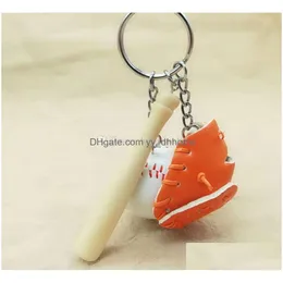 Nyckelringar Baseball Keychain Bag Pendant Keychains Fan levererar present Sport Souvenirer Key Ring Epacket Ship Drop Delivery Jewelry DHQHW