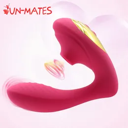 Vibratori 2 in 1 Vibratore per succhiare il clitoride per le donne Clitoride Ventosa per clitoride Stimolatore del vuoto Ricarica USB Dildo Giocattoli del sesso Articoli per adulti 221130