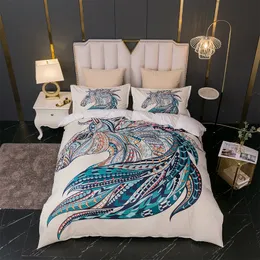 Bedding sets Yi Chu Xin 3D Horse Set Queen Size Bohemian Duvet Cover with Pillowcase King Bed Comforter 200 200 221129