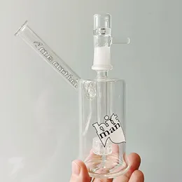 Mini Hitman Clear Glass Water Bong Narghilè Heady Oil Dab Rig Recycler 14mm Tubi di fumo
