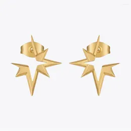 Stud Earrings ENFASHION Kolczyki Stars Earings Gold Color For Women Geometric Stainless Steel Fashion Jewelry Christmas Gift E221389