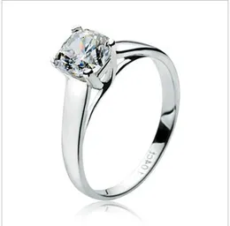 웨딩 반지 1 카라트 솔리드 18K 골드 패션 스타일 Bonzer는 여성 빈티지 고품질 보석 221130을위한 다이아몬드 약혼 반지를 시뮬레이션합니다.