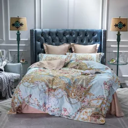 Sängkläder set egyptisk bomullsplatt på platta lakan täcke monterad modern lyxuppsättning drottning king säng set parure lit ropa cama 221129
