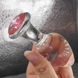 SS22 MASSAME Sex Toy Crystal Glass Anal Plug Perlen Butt Fetish Klysma Buttplugs Prostata -Massagetspielzeug für Männer und Frauen